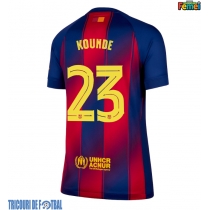 Echipament fotbal Barcelona Jules Kounde #23 Tricou Acasa 2025-26 pentru femei maneca scurta