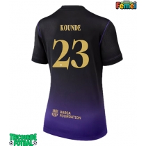 Echipament fotbal Barcelona Jules Kounde #23 Tricou Deplasare 2026-27 pentru femei maneca scurta