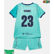 Echipament fotbal Barcelona Jules Kounde #23 Tricou Treilea 2026-27 pentru copii maneca scurta (+ Pantaloni scurti)