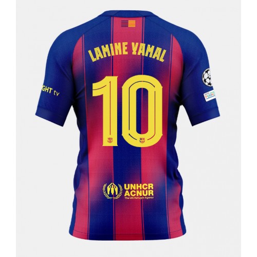 Echipament fotbal Barcelona Lamine Yamal #10 Tricou Acasa 2025-26 maneca scurta Echipament fotbal Barcelona Lamine Yamal #10 Tricou Acasa 2025-26 maneca scurta