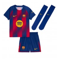 Echipament fotbal Barcelona Lamine Yamal #10 Tricou Acasa 2025-26 pentru copii maneca scurta (+ Pantaloni scurti)