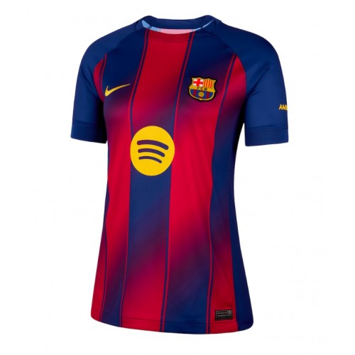 Echipament fotbal Barcelona Lamine Yamal #10 Tricou Acasa 2025-26 pentru femei maneca scurta Echipament fotbal Barcelona Lamine Yamal #10 Tricou Acasa 2025-26 pentru femei maneca scurta