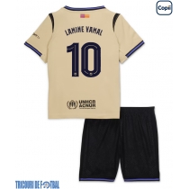 Echipament fotbal Barcelona Lamine Yamal #10 Tricou Deplasare 2025-26 pentru copii maneca scurta (+ Pantaloni scurti)