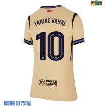 Echipament fotbal Barcelona Lamine Yamal #10 Tricou Deplasare 2025-26 pentru femei maneca scurta