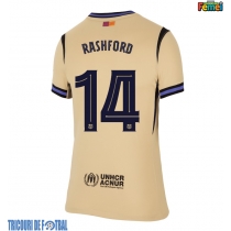 Echipament fotbal Barcelona Marcus Rashford #14 Tricou Deplasare 2025-26 pentru femei maneca scurta