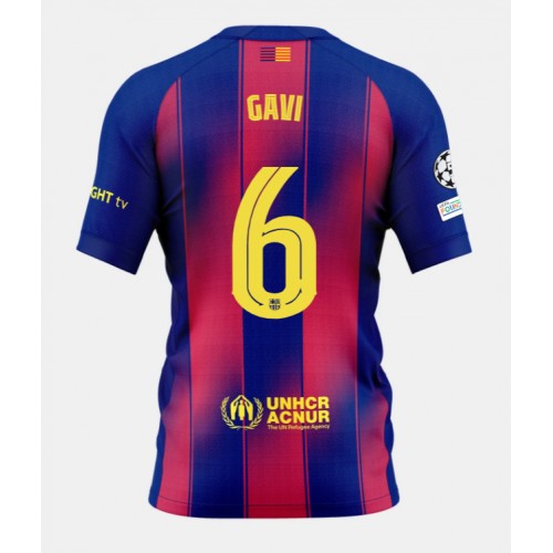 Echipament fotbal Barcelona Paez Gavi #6 Tricou Acasa 2025-26 maneca scurta Echipament fotbal Barcelona Paez Gavi #6 Tricou Acasa 2025-26 maneca scurta