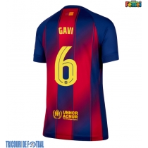 Echipament fotbal Barcelona Paez Gavi #6 Tricou Acasa 2025-26 pentru femei maneca scurta