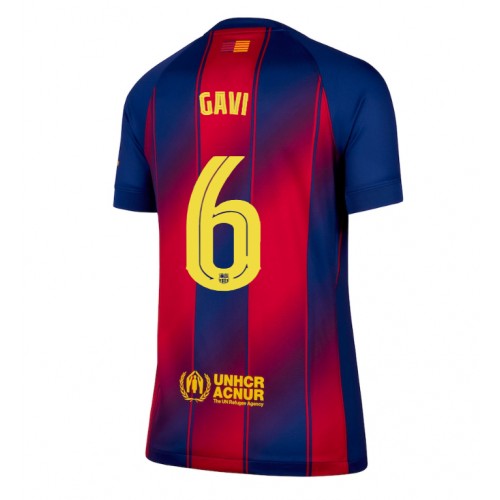 Echipament fotbal Barcelona Paez Gavi #6 Tricou Acasa 2025-26 pentru femei maneca scurta Echipament fotbal Barcelona Paez Gavi #6 Tricou Acasa 2025-26 pentru femei maneca scurta