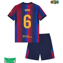 Echipament fotbal Barcelona Paez Gavi #6 Tricou Acasa 2026-27 pentru copii maneca scurta (+ Pantaloni scurti)