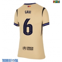 Echipament fotbal Barcelona Paez Gavi #6 Tricou Deplasare 2025-26 pentru femei maneca scurta