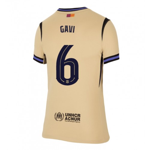 Echipament fotbal Barcelona Paez Gavi #6 Tricou Deplasare 2025-26 pentru femei maneca scurta Echipament fotbal Barcelona Paez Gavi #6 Tricou Deplasare 2025-26 pentru femei maneca scurta