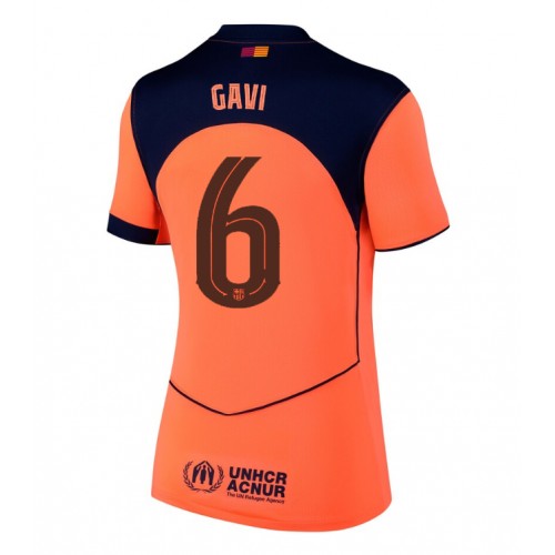 Echipament fotbal Barcelona Paez Gavi #6 Tricou Treilea 2025-26 pentru femei maneca scurta Echipament fotbal Barcelona Paez Gavi #6 Tricou Treilea 2025-26 pentru femei maneca scurta