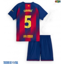 Echipament fotbal Barcelona Pau Cubarsi #5 Tricou Acasa 2025-26 pentru copii maneca scurta (+ Pantaloni scurti)