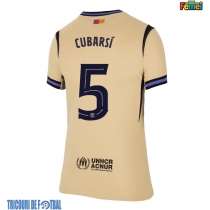Echipament fotbal Barcelona Pau Cubarsi #5 Tricou Deplasare 2025-26 pentru femei maneca scurta