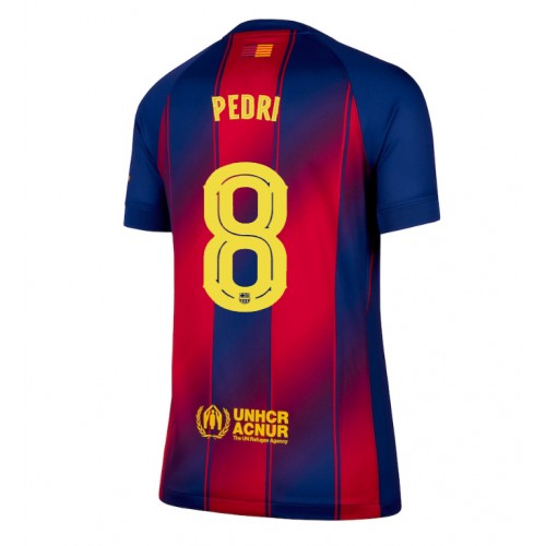 Echipament fotbal Barcelona Pedri Gonzalez #8 Tricou Acasa 2025-26 pentru femei maneca scurta Echipament fotbal Barcelona Pedri Gonzalez #8 Tricou Acasa 2025-26 pentru femei maneca scurta