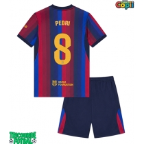 Echipament fotbal Barcelona Pedri Gonzalez #8 Tricou Acasa 2026-27 pentru copii maneca scurta (+ Pantaloni scurti)