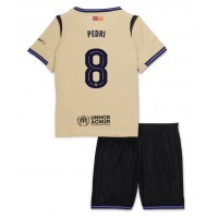 Echipament fotbal Barcelona Pedri Gonzalez #8 Tricou Deplasare 2025-26 pentru copii maneca scurta (+ Pantaloni scurti)