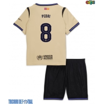 Echipament fotbal Barcelona Pedri Gonzalez #8 Tricou Deplasare 2025-26 pentru copii maneca scurta (+ Pantaloni scurti)