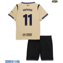 Echipament fotbal Barcelona Raphinha Belloli #11 Tricou Deplasare 2025-26 pentru copii maneca scurta (+ Pantaloni scurti)