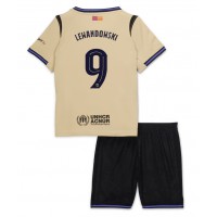 Echipament fotbal Barcelona Robert Lewandowski #9 Tricou Deplasare 2025-26 pentru copii maneca scurta (+ Pantaloni scurti)