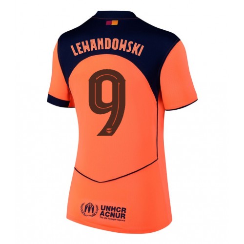 Echipament fotbal Barcelona Robert Lewandowski #9 Tricou Treilea 2025-26 pentru femei maneca scurta Echipament fotbal Barcelona Robert Lewandowski #9 Tricou Treilea 2025-26 pentru femei maneca scurta