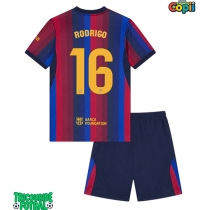 Echipament fotbal Barcelona Rodri Hernandez #16 Tricou Acasa 2026-27 pentru copii maneca scurta (+ Pantaloni scurti)