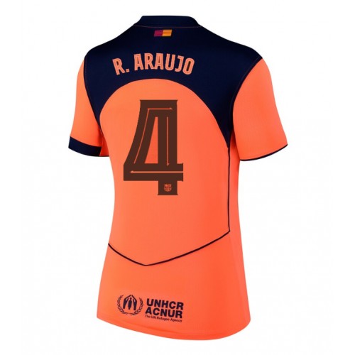 Echipament fotbal Barcelona Ronald Araujo #4 Tricou Treilea 2025-26 pentru femei maneca scurta Echipament fotbal Barcelona Ronald Araujo #4 Tricou Treilea 2025-26 pentru femei maneca scurta