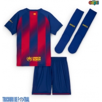 Echipament fotbal Barcelona Tricou Acasa 2025-26 pentru copii maneca scurta (+ Pantaloni scurti)