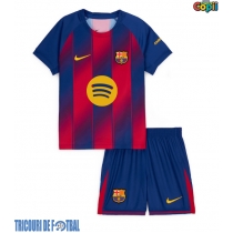 Echipament fotbal Barcelona Tricou Acasa 2025-26 pentru copii maneca scurta (+ Pantaloni scurti)