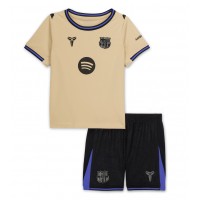 Echipament fotbal Barcelona Tricou Deplasare 2025-26 pentru copii maneca scurta (+ Pantaloni scurti)