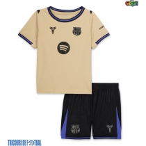 Echipament fotbal Barcelona Tricou Deplasare 2025-26 pentru copii maneca scurta (+ Pantaloni scurti)