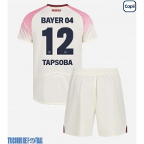 Echipament fotbal Bayer Leverkusen Edmond Tapsoba #12 Tricou Deplasare 2025-26 pentru copii maneca scurta (+ Pantaloni scurti)