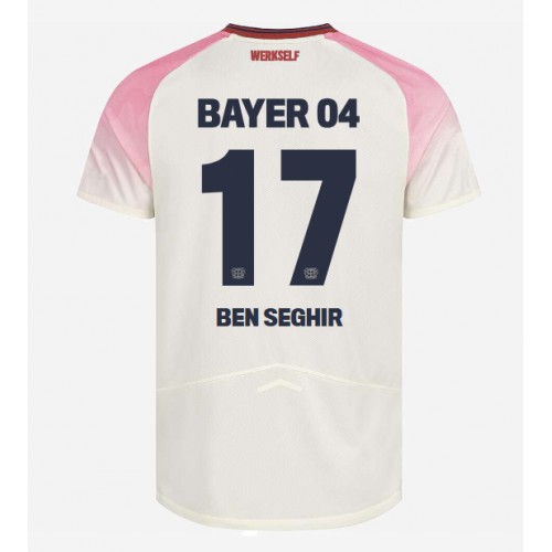 Echipament fotbal Bayer Leverkusen Eliesse Ben Seghir #17 Tricou Deplasare 2025-26 maneca scurta Echipament fotbal Bayer Leverkusen Eliesse Ben Seghir #17 Tricou Deplasare 2025-26 maneca scurta