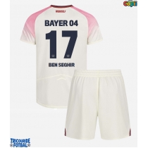 Echipament fotbal Bayer Leverkusen Eliesse Ben Seghir #17 Tricou Deplasare 2025-26 pentru copii maneca scurta (+ Pantaloni scurti)