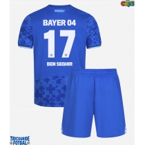 Echipament fotbal Bayer Leverkusen Eliesse Ben Seghir #17 Tricou Treilea 2025-26 pentru copii maneca scurta (+ Pantaloni scurti)