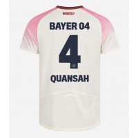 Echipament fotbal Bayer Leverkusen Jarell Quansah #4 Tricou Deplasare 2025-26 maneca scurta Echipament fotbal Bayer Leverkusen Jarell Quansah #4 Tricou Deplasare 2025-26 maneca scurta