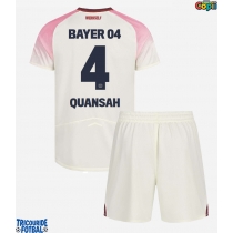 Echipament fotbal Bayer Leverkusen Jarell Quansah #4 Tricou Deplasare 2025-26 pentru copii maneca scurta (+ Pantaloni scurti)
