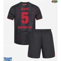 Echipament fotbal Bayer Leverkusen Loic Bade #5 Tricou Acasa 2025-26 pentru copii maneca scurta (+ Pantaloni scurti)