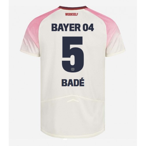 Echipament fotbal Bayer Leverkusen Loic Bade #5 Tricou Deplasare 2025-26 maneca scurta Echipament fotbal Bayer Leverkusen Loic Bade #5 Tricou Deplasare 2025-26 maneca scurta