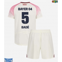 Echipament fotbal Bayer Leverkusen Loic Bade #5 Tricou Deplasare 2025-26 pentru copii maneca scurta (+ Pantaloni scurti)
