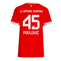 Echipament fotbal Bayern Munich Aleksandar Pavlovic #45 Tricou Acasa 2025-26 pentru femei maneca scurta
