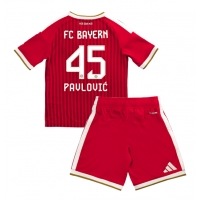 Echipament fotbal Bayern Munich Aleksandar Pavlovic #45 Tricou Acasa 2026-27 pentru copii maneca scurta (+ Pantaloni scurti)