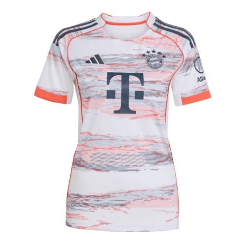 Echipament fotbal Bayern Munich Aleksandar Pavlovic #45 Tricou Deplasare 2025-26 pentru femei maneca scurta Echipament fotbal Bayern Munich Aleksandar Pavlovic #45 Tricou Deplasare 2025-26 pentru femei maneca scurta