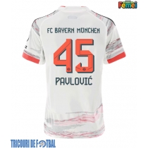 Echipament fotbal Bayern Munich Aleksandar Pavlovic #45 Tricou Deplasare 2025-26 pentru femei maneca scurta