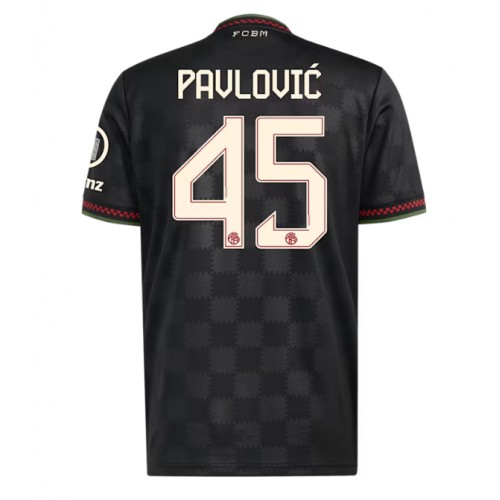 Echipament fotbal Bayern Munich Aleksandar Pavlovic #45 Tricou Treilea 2025-26 maneca scurta Echipament fotbal Bayern Munich Aleksandar Pavlovic #45 Tricou Treilea 2025-26 maneca scurta