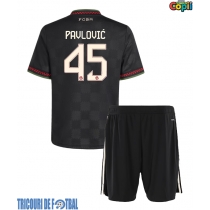 Echipament fotbal Bayern Munich Aleksandar Pavlovic #45 Tricou Treilea 2025-26 pentru copii maneca scurta (+ Pantaloni scurti)