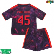 Echipament fotbal Bayern Munich Aleksandar Pavlovic #45 Tricou Treilea 2026-27 pentru copii maneca scurta (+ Pantaloni scurti)