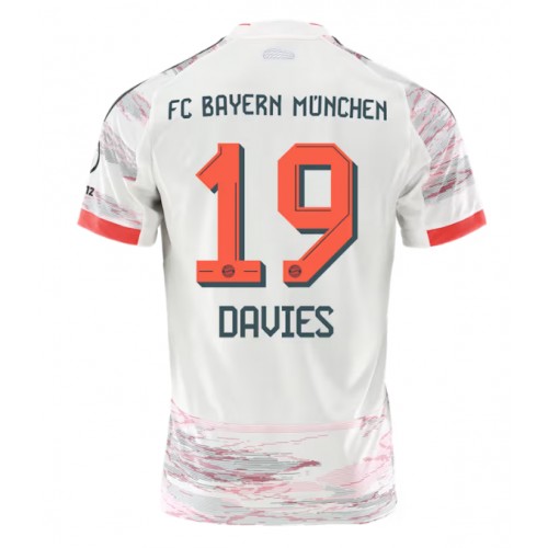 Echipament fotbal Bayern Munich Alphonso Davies #19 Tricou Deplasare 2025-26 maneca scurta Echipament fotbal Bayern Munich Alphonso Davies #19 Tricou Deplasare 2025-26 maneca scurta