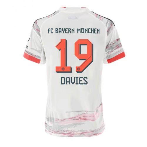 Echipament fotbal Bayern Munich Alphonso Davies #19 Tricou Deplasare 2025-26 pentru femei maneca scurta Echipament fotbal Bayern Munich Alphonso Davies #19 Tricou Deplasare 2025-26 pentru femei maneca scurta