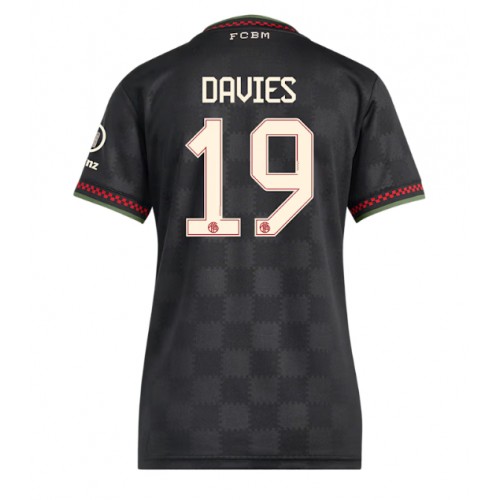 Echipament fotbal Bayern Munich Alphonso Davies #19 Tricou Treilea 2025-26 pentru femei maneca scurta Echipament fotbal Bayern Munich Alphonso Davies #19 Tricou Treilea 2025-26 pentru femei maneca scurta